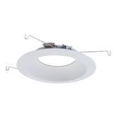 696 Series 6 in. White Recessed Ceiling Light Trim with White Baffle